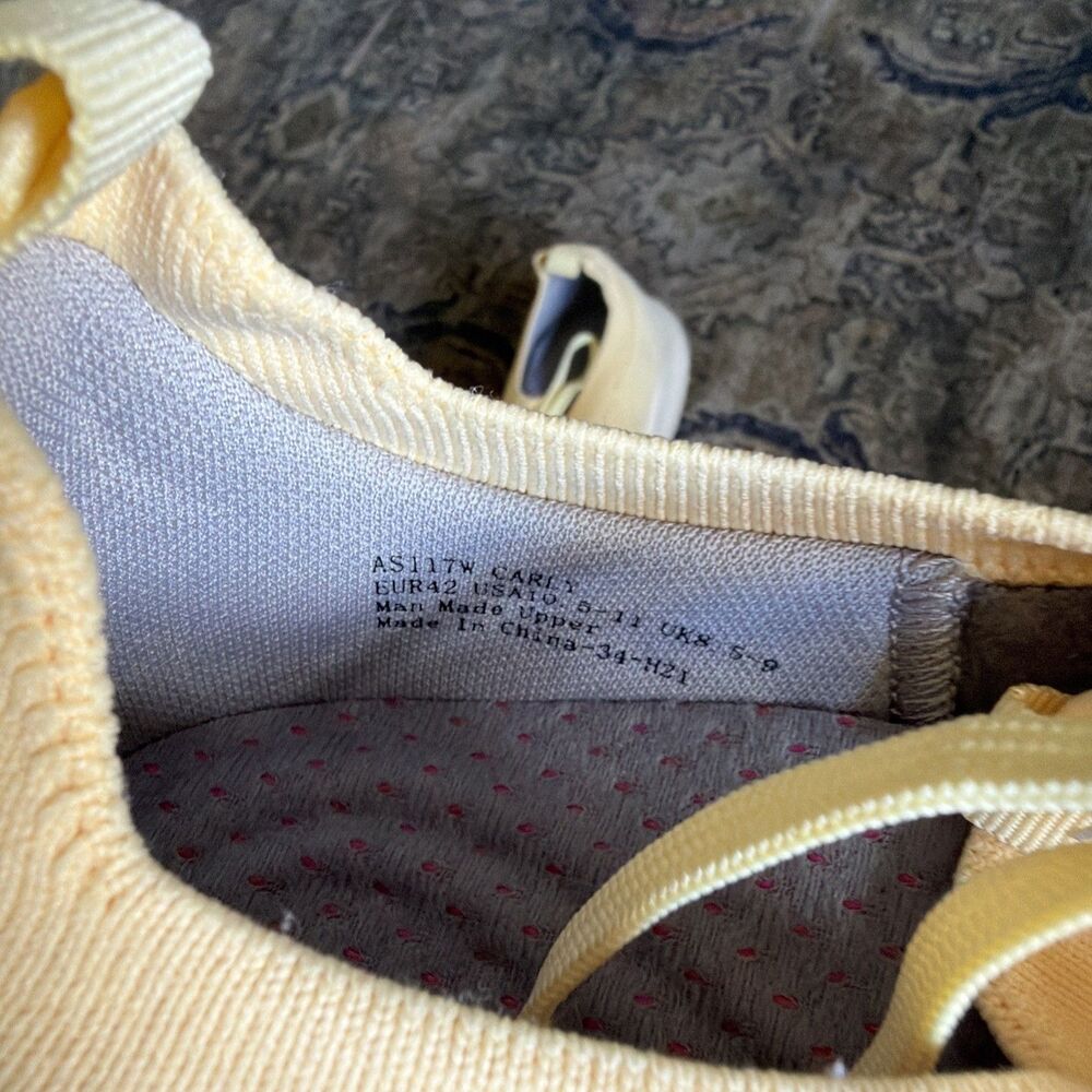 Aetrex Carly Lemon  AS117 Women's Comfort Running Shoes Mesh Sz 10 Yellow NWOB - Picture 11 of 11